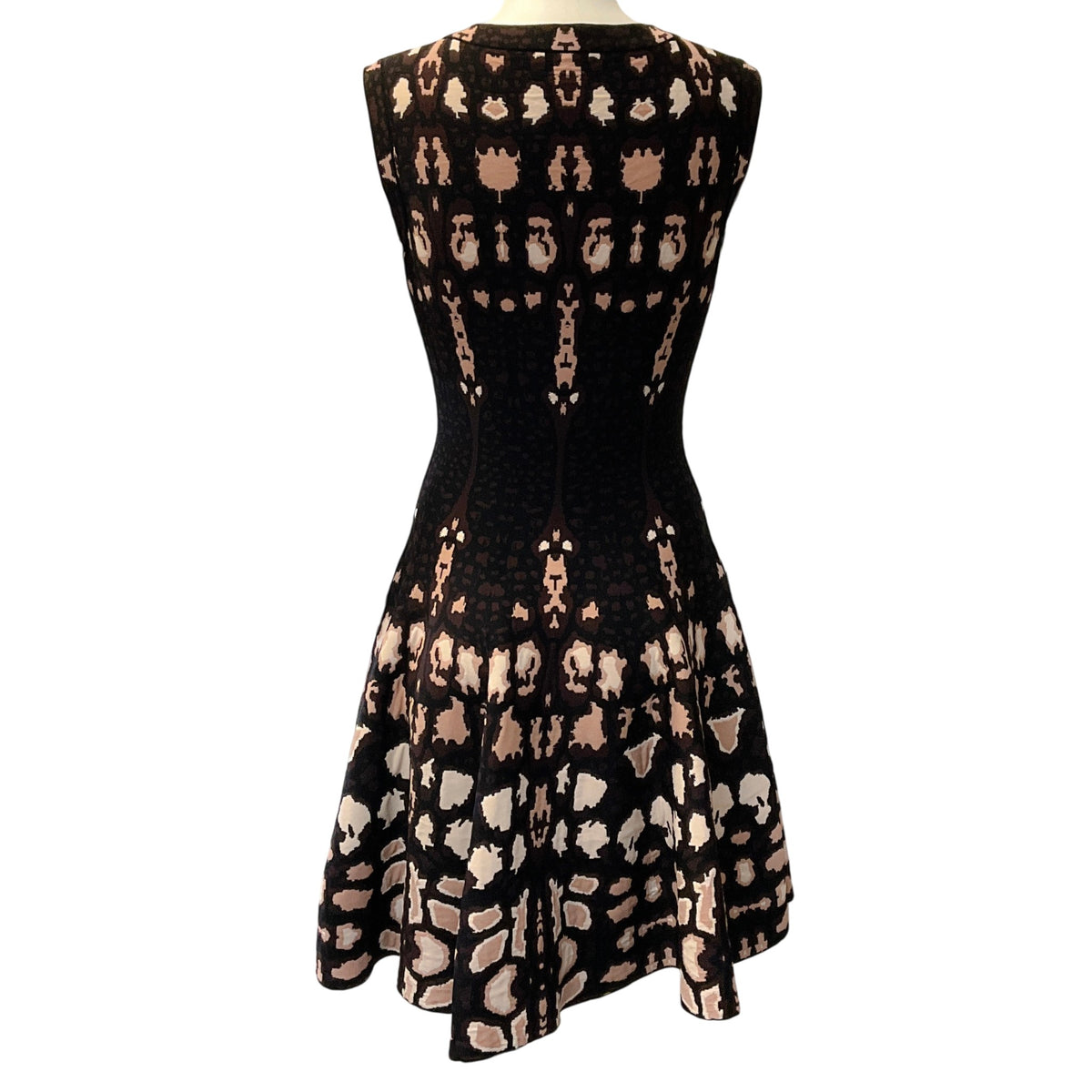 Alaia Ivory / Mauve Print Sleeveless Skater Dress