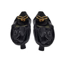 Load image into Gallery viewer, Bottega Veneta Black / Gold Hardware Low Heel Patent Leather Madame Pumps
