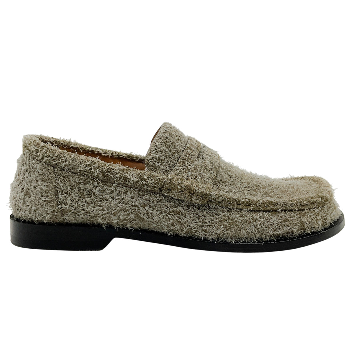 Loewe Khaki Suede Campo Loafers