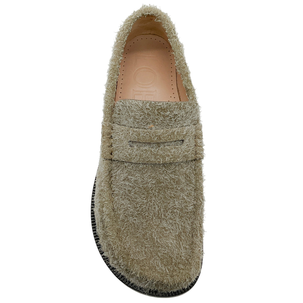 Loewe Khaki Suede Campo Loafers