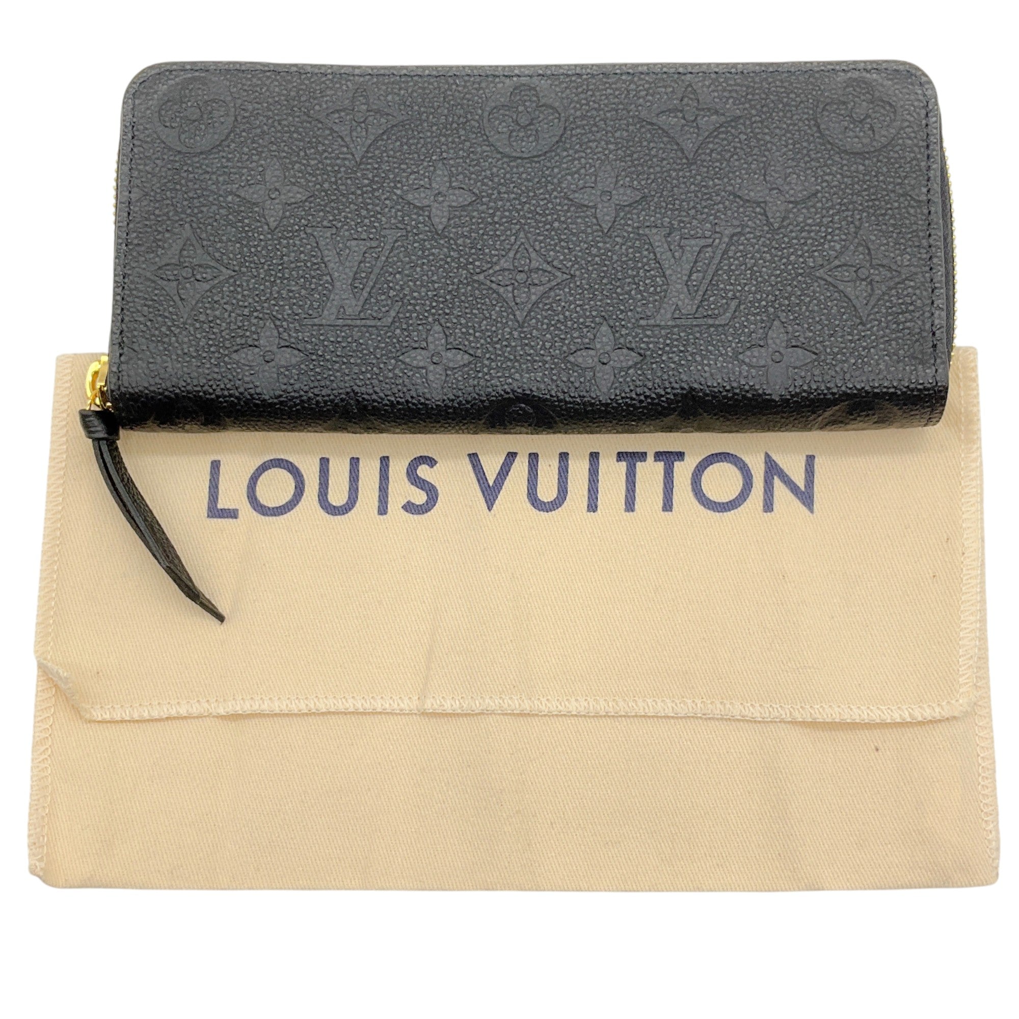 Louis Vuitton Black Clemence Mono Empreinte Wallet