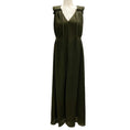 Load image into Gallery viewer, Deveaux Olive Green Sleeveless Plisse Maxi Dress
