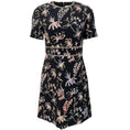 Load image into Gallery viewer, Peter Pilotto Black Floral Print Short Sleeve Dress
