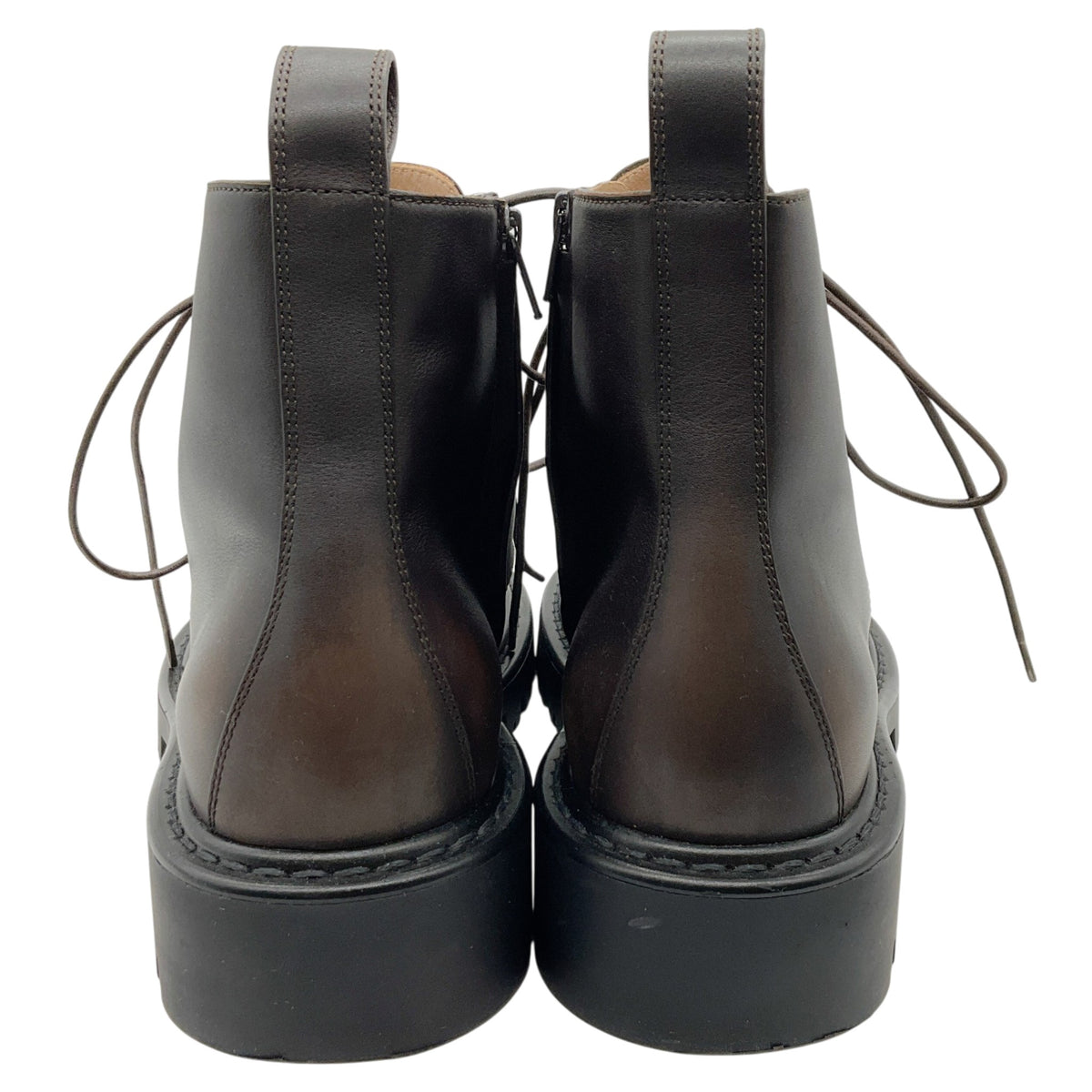 Loewe Brown Leather Sierra Combat Boots