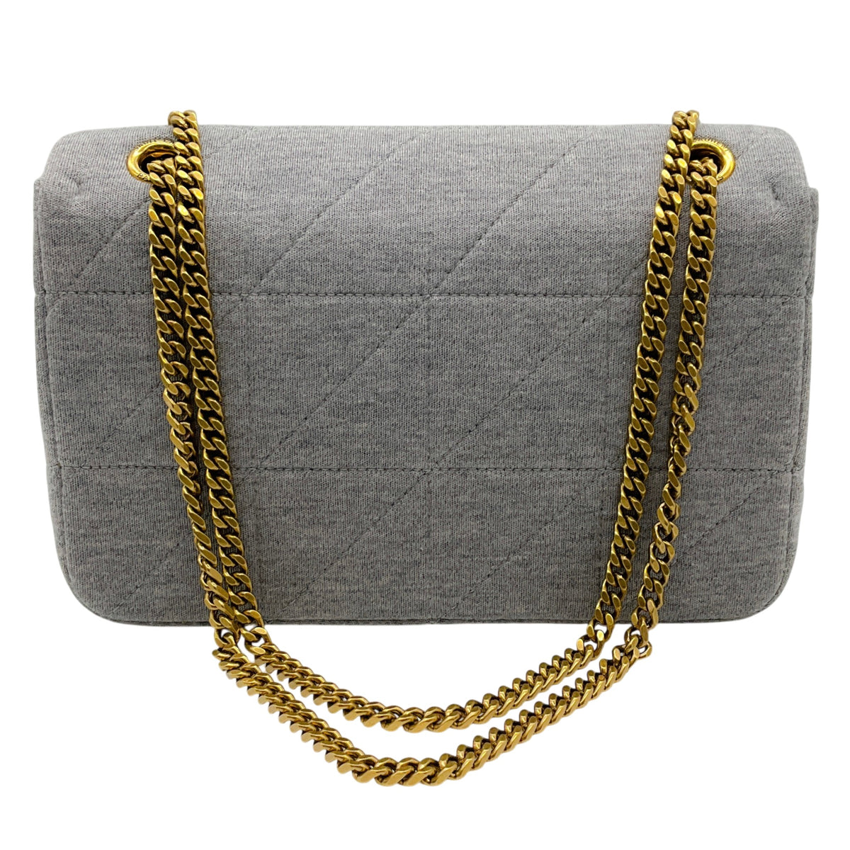 Saint Laurent Grey Jersey Mini Quilted Jamie Shoulder Bag