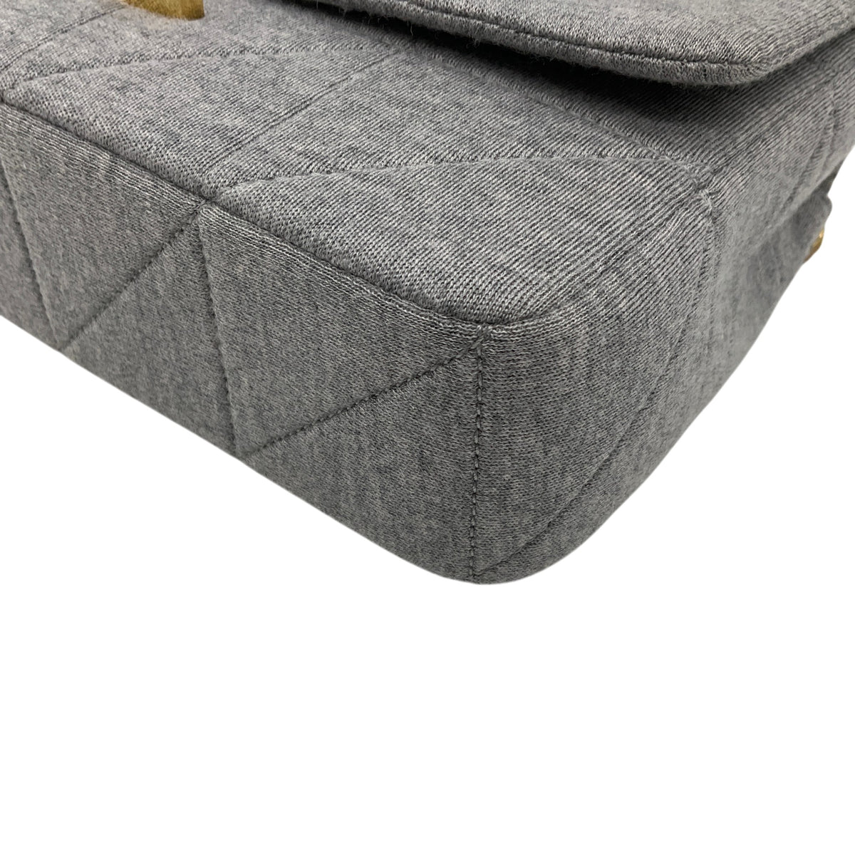 Saint Laurent Grey Jersey Mini Quilted Jamie Shoulder Bag