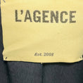Load image into Gallery viewer, L'Agence Navy Blue Blazer with Gold Buttons and Satin Lapel
