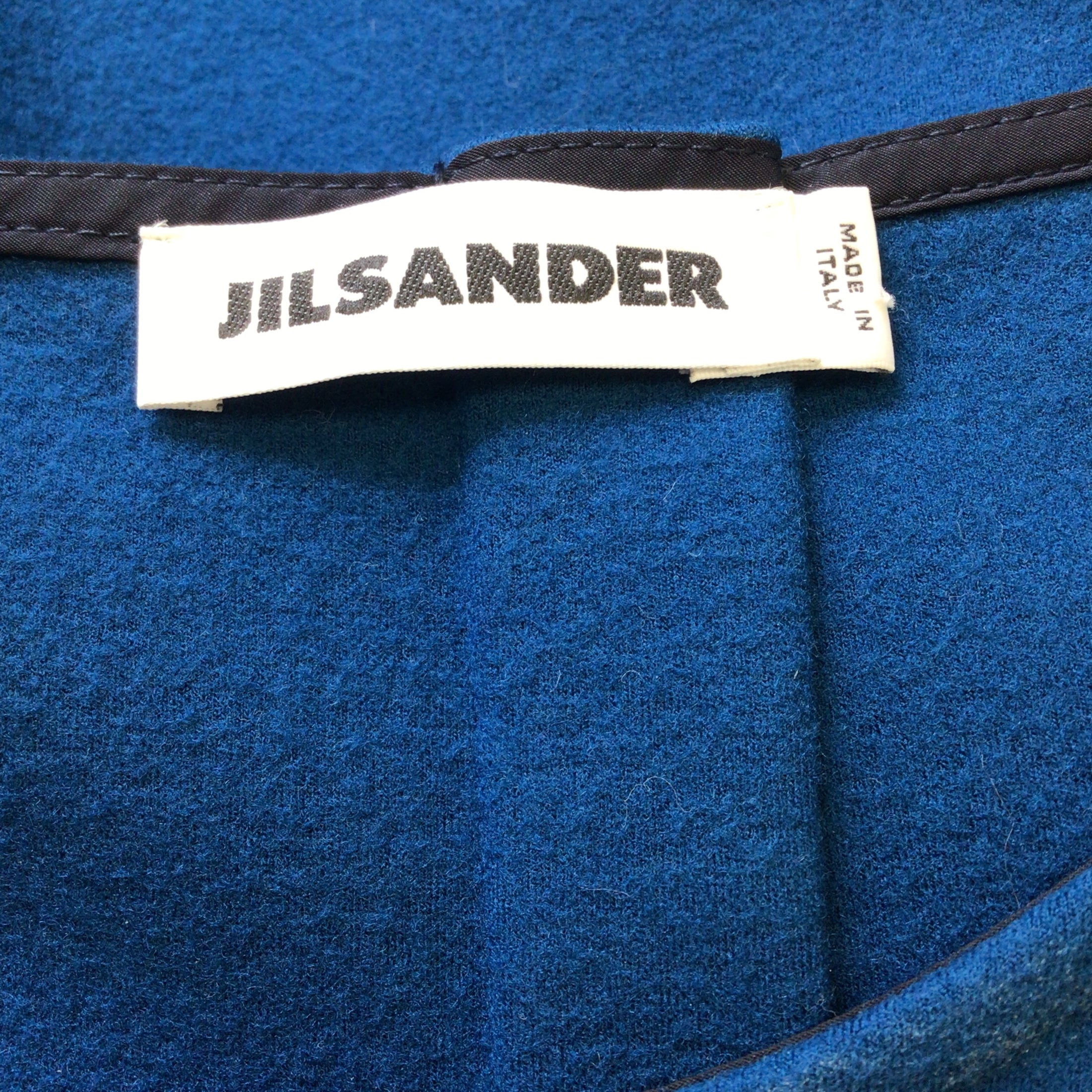 Jil Sander Teal Sleeveless Wool Stretch Midi Dress