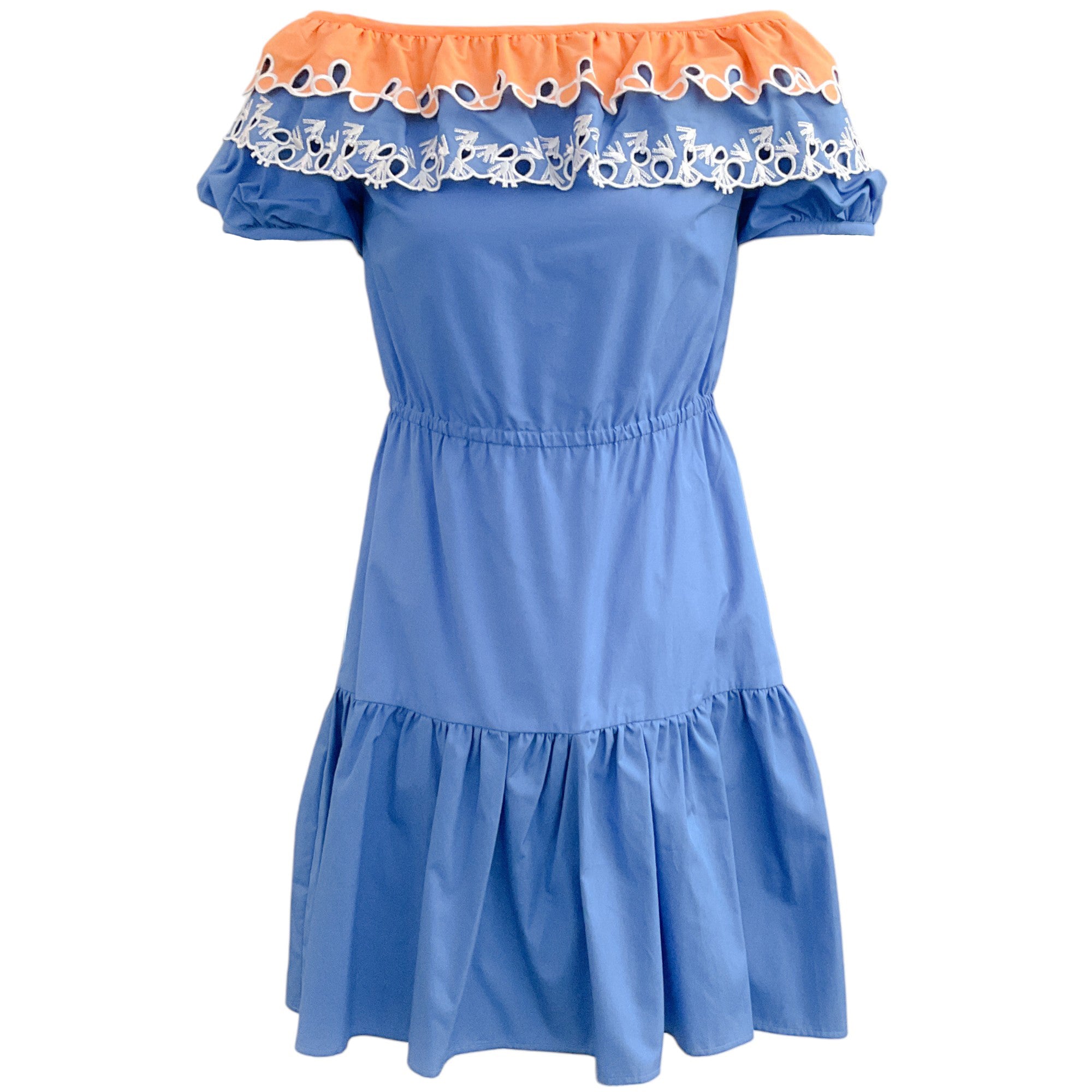 Peter Pilotto Blue Cotton Embroidered Pallas Dress