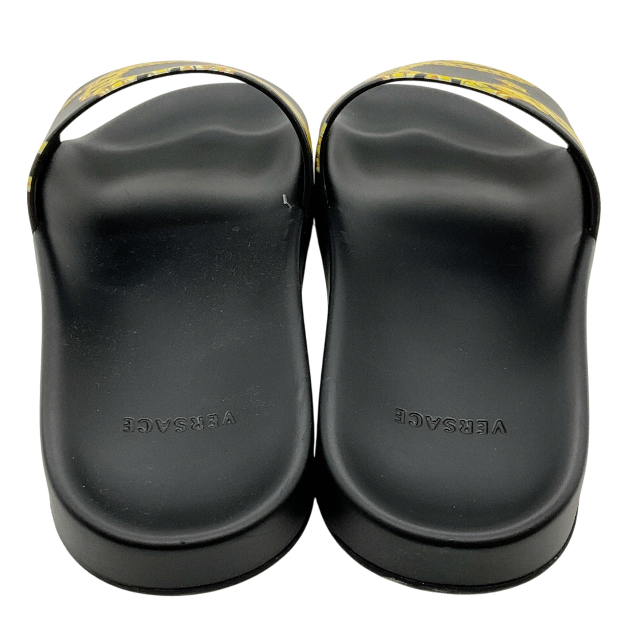 Versace Black / Gold Medusa Chain Pool Slides