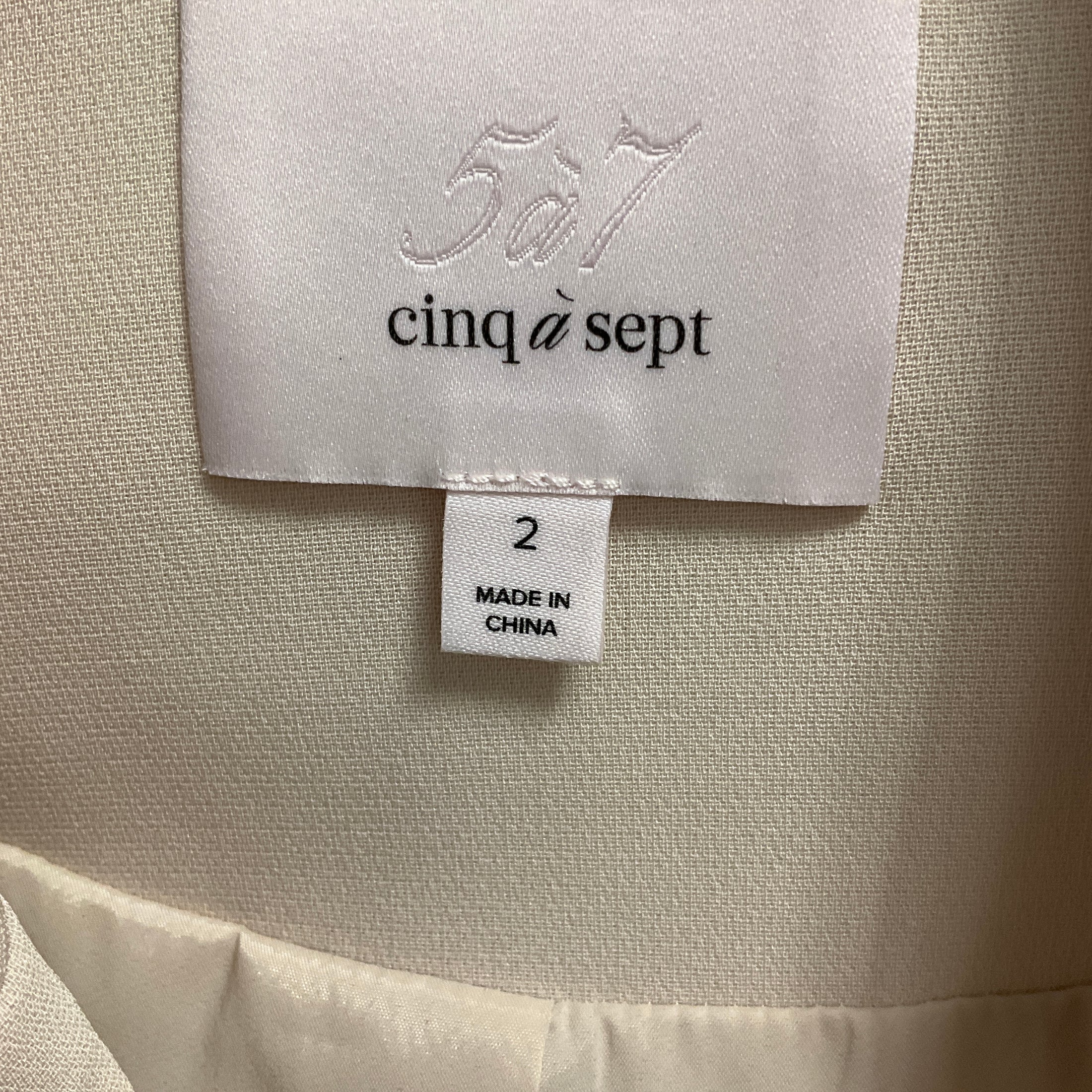 Cinq a Sept Cream Star Embellished Crepe Blazer