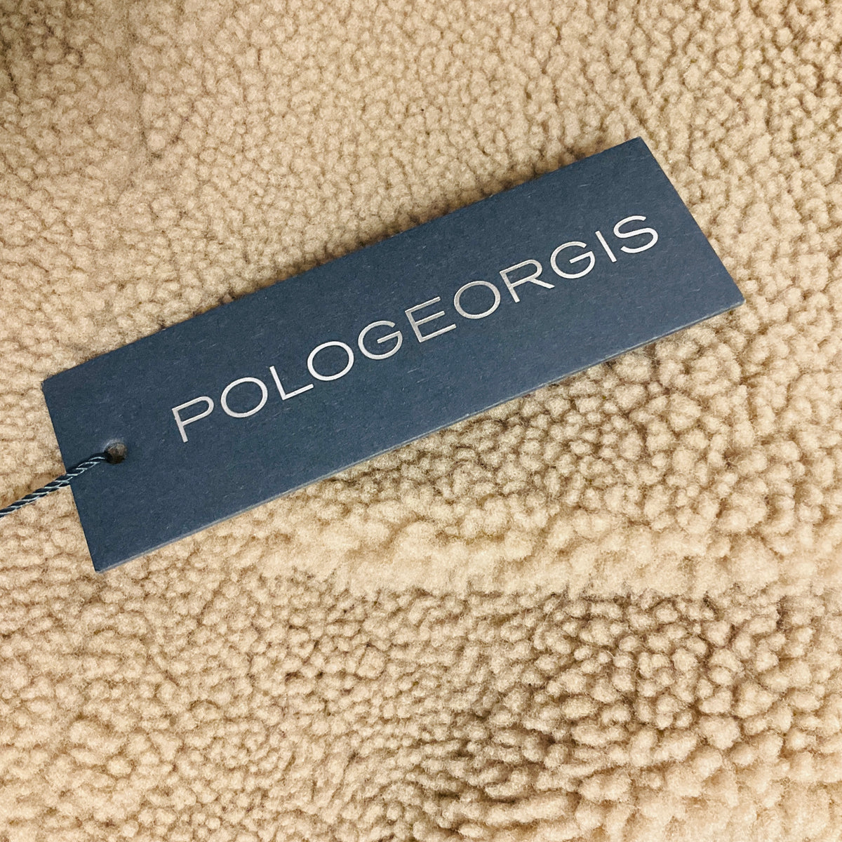 Pologeorgis Tan Hooded Lamb Shearling Jacket