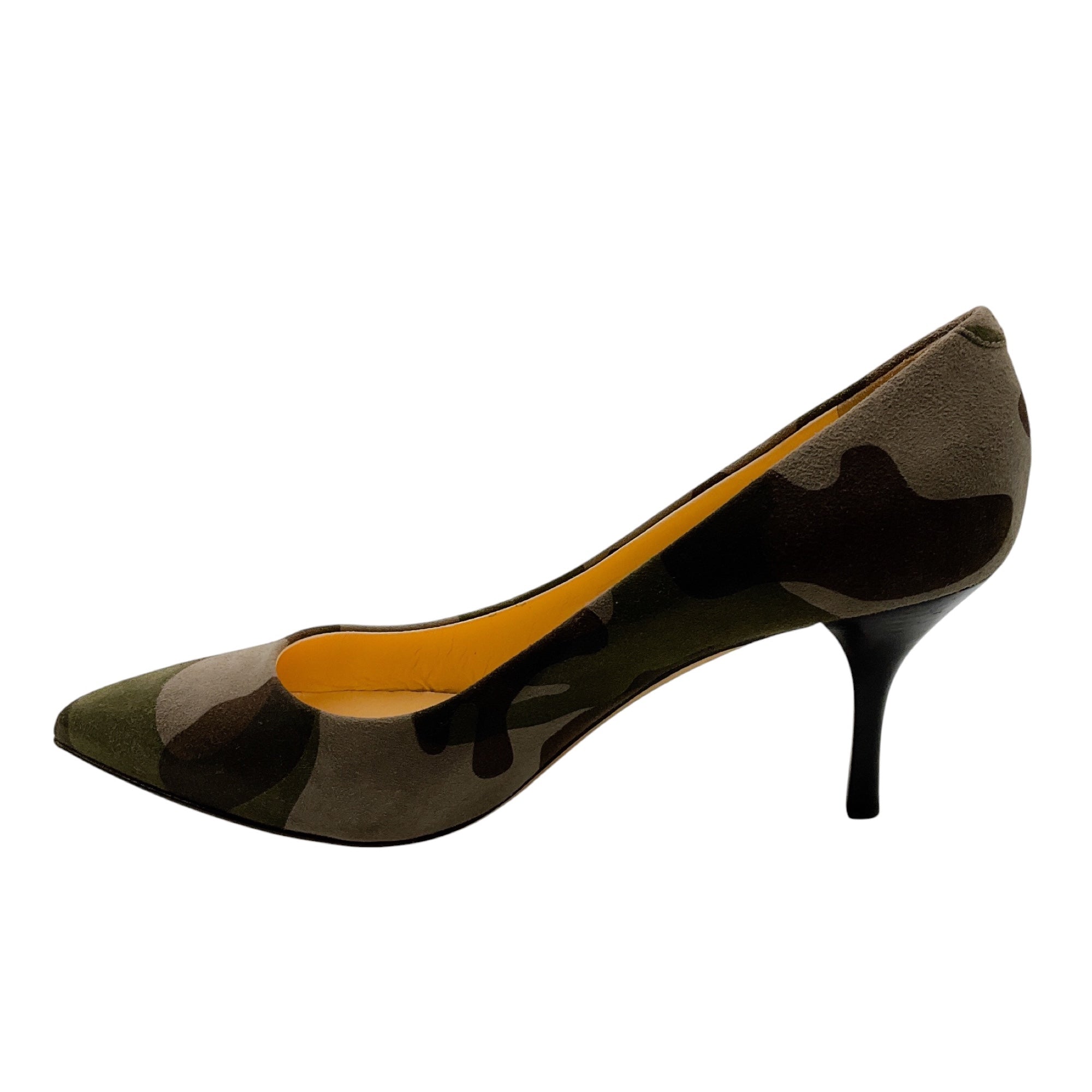 Giuseppe Zanotti Green Camo Suede Pumps
