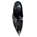 Load image into Gallery viewer, Alexander McQueen Black Leather Punk Buckle Mules
