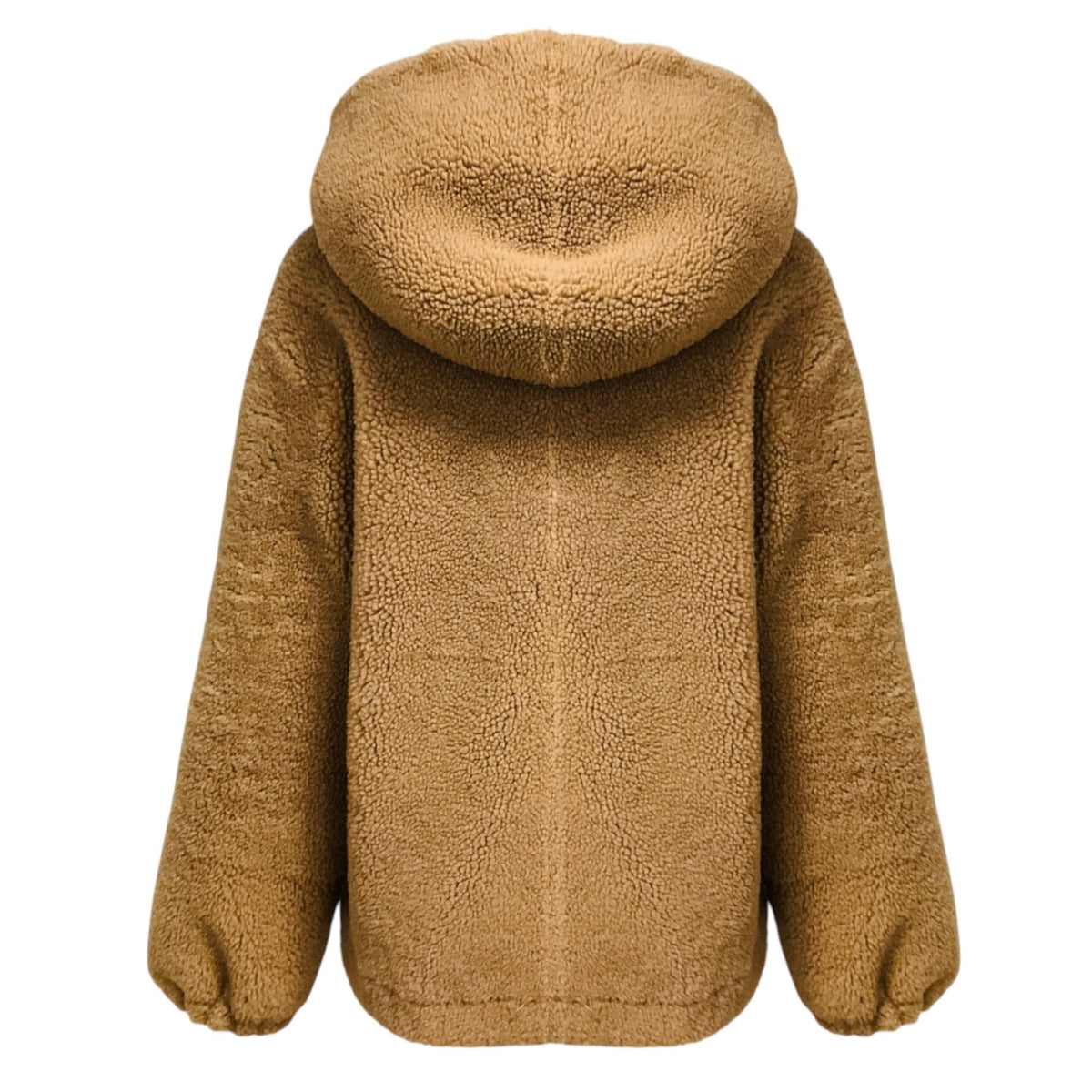 Pologeorgis Tan Hooded Lamb Shearling Jacket