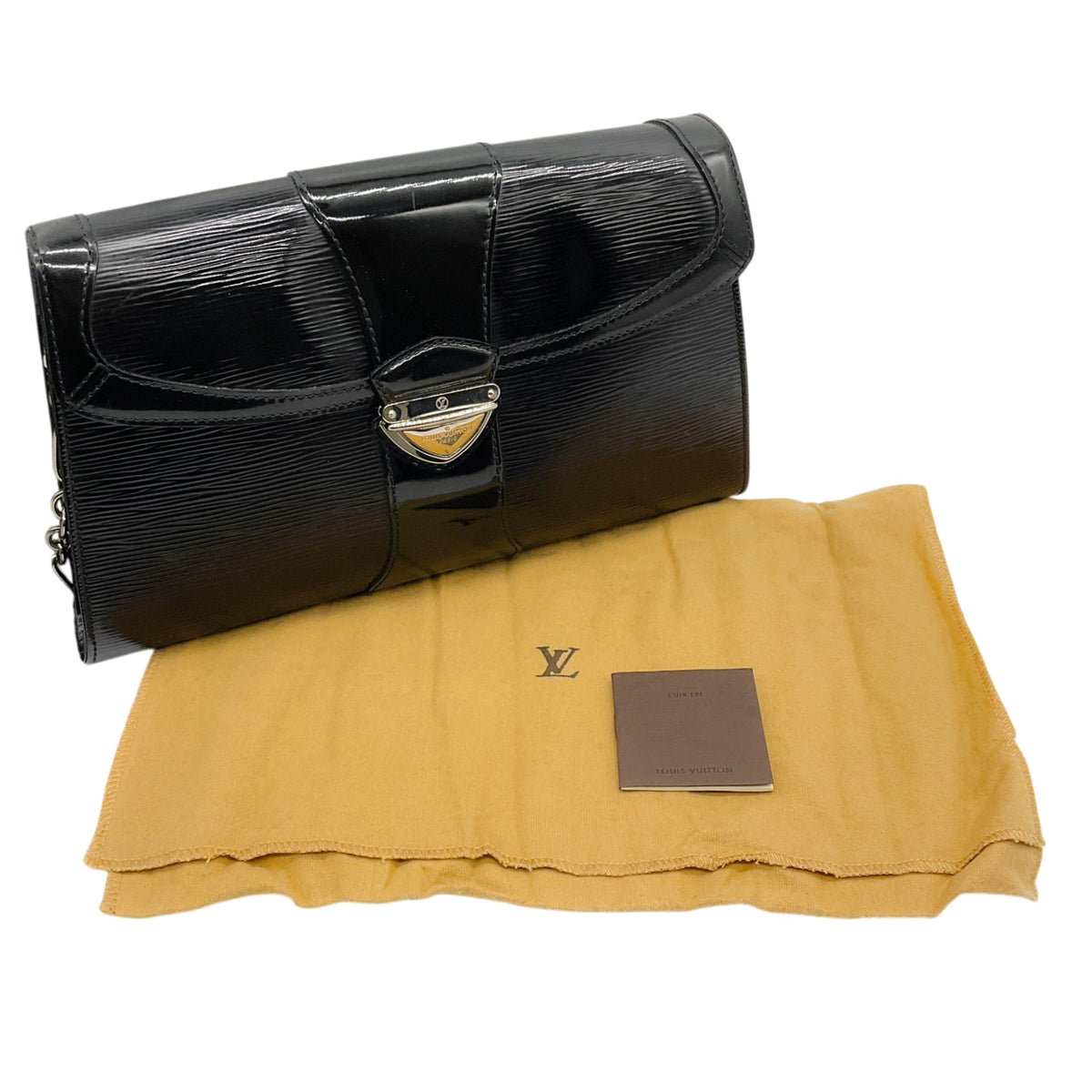 Louis Vuitton Black Electric Epi Leather Lena Clutch