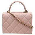 Load image into Gallery viewer, Chanel Pale Pink Quilted Caviar Leather Retro Top Handle Flap Bag
