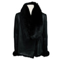 Load image into Gallery viewer, Michelle Mason Black Lamb Shearling Toggle Jacket
