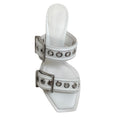 Load image into Gallery viewer, Alexander McQueen White Leather Buckle Strap Sandals

