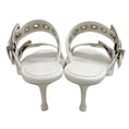 Load image into Gallery viewer, Alexander McQueen White Leather Buckle Strap Sandals
