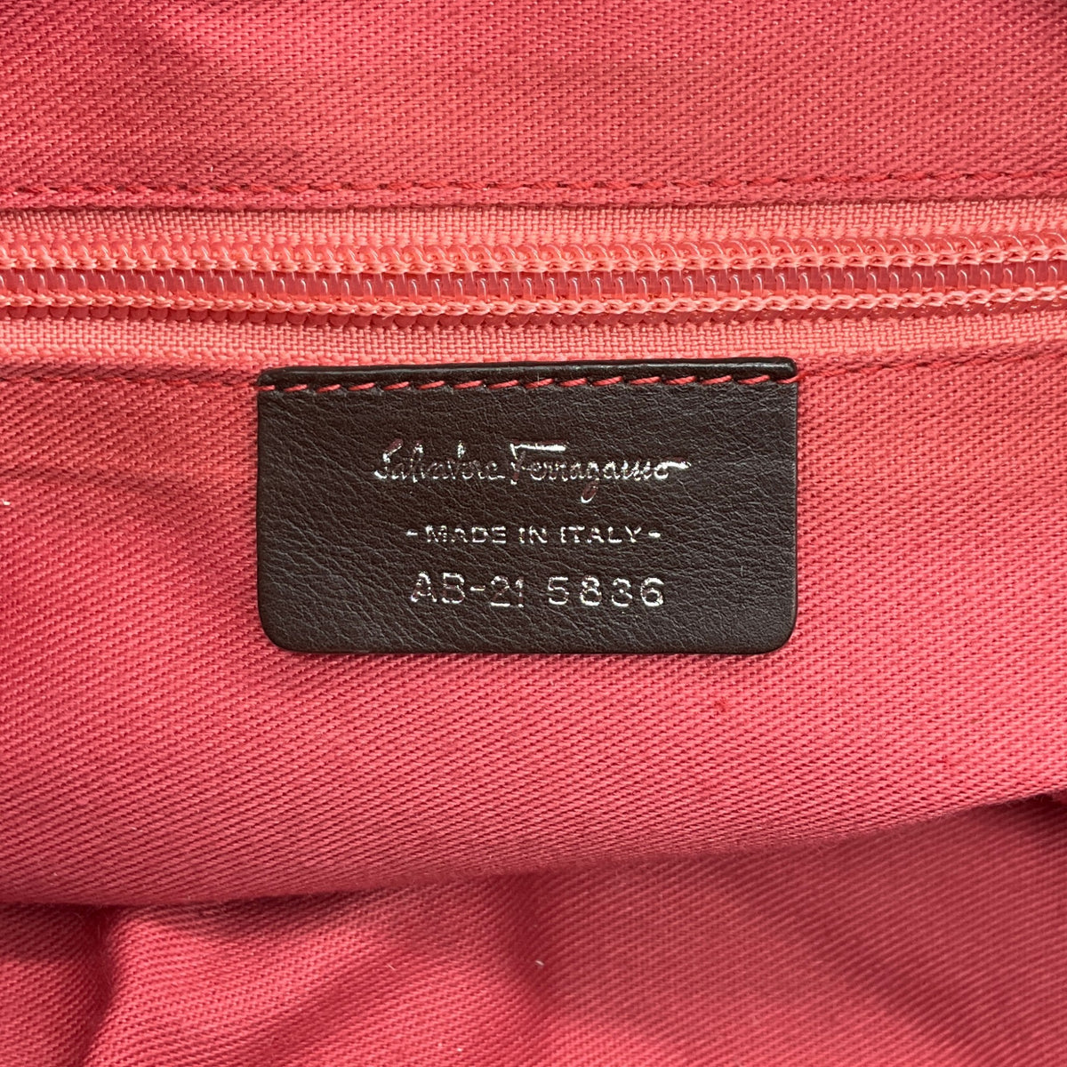 Salvatore Ferragamo Brown Leather Ruched Shoulder Bag