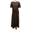 Load image into Gallery viewer, Talbot Runhof Brown Multi Tweed Kaspar Top and Keeper Midi Skirt
