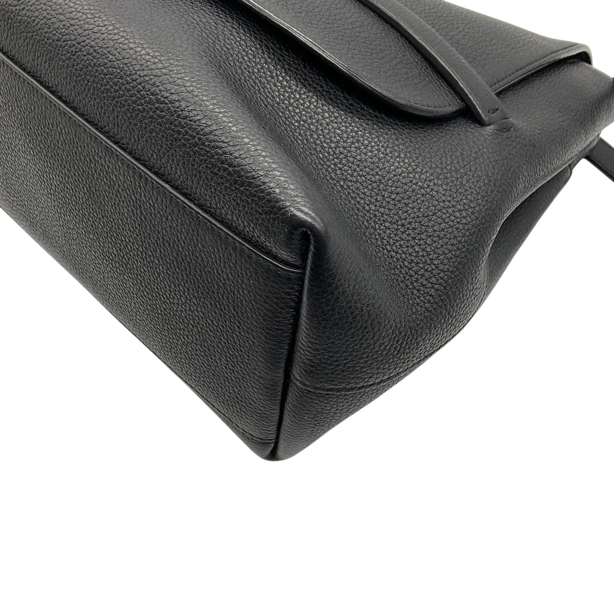The Row Black Pebbled Leather Sideby Shoulder Bag
