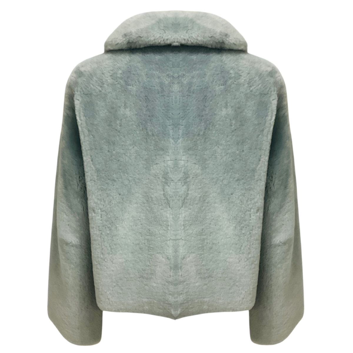 Fleurette Blue Cropped Shearling Jacket
