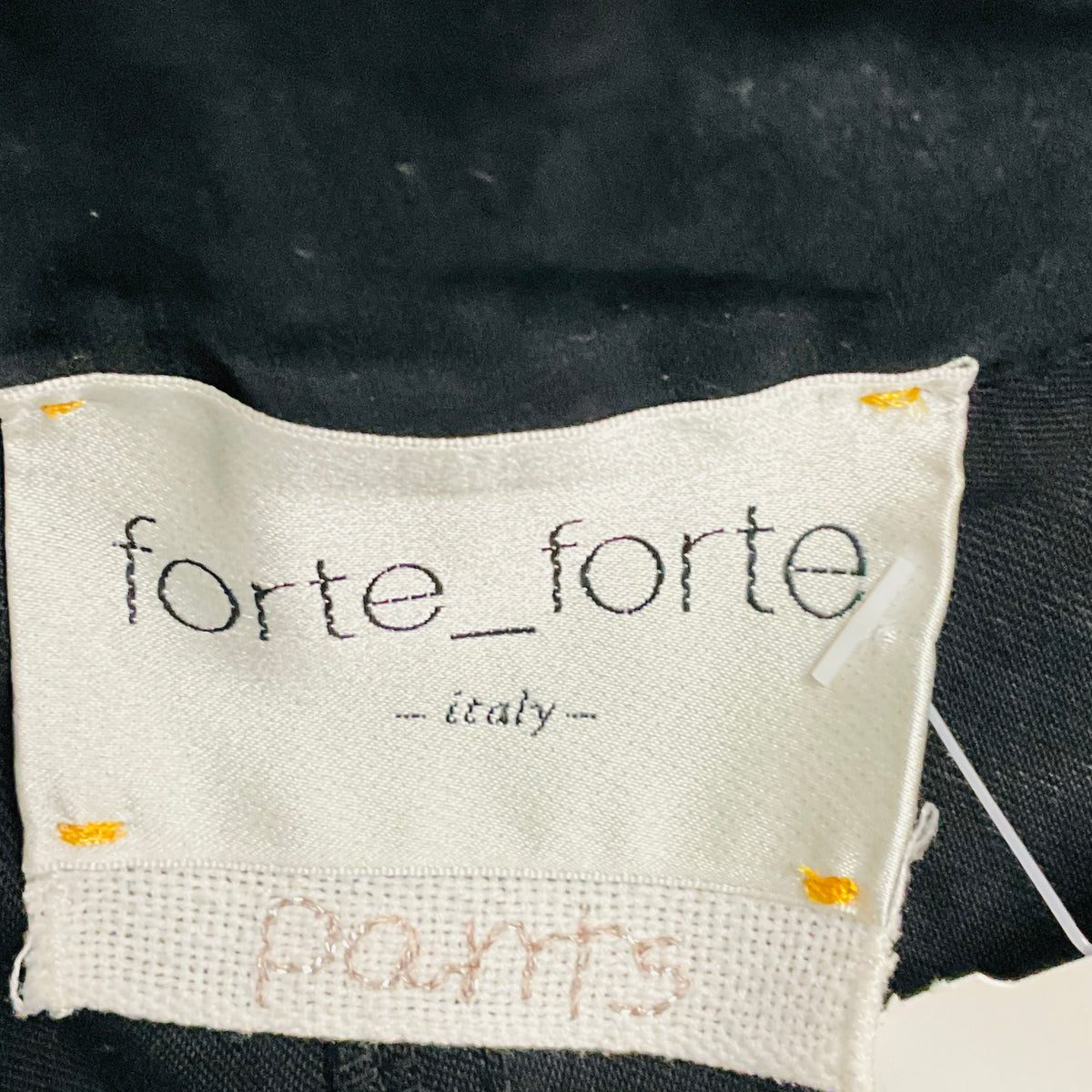 forte_forte Black Cotton Flocked Pant