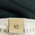 Load image into Gallery viewer, Emilio Pucci Black Pleated Three Quarter Sleeved Knit Sweater with Mesh Detailed Sleeves
