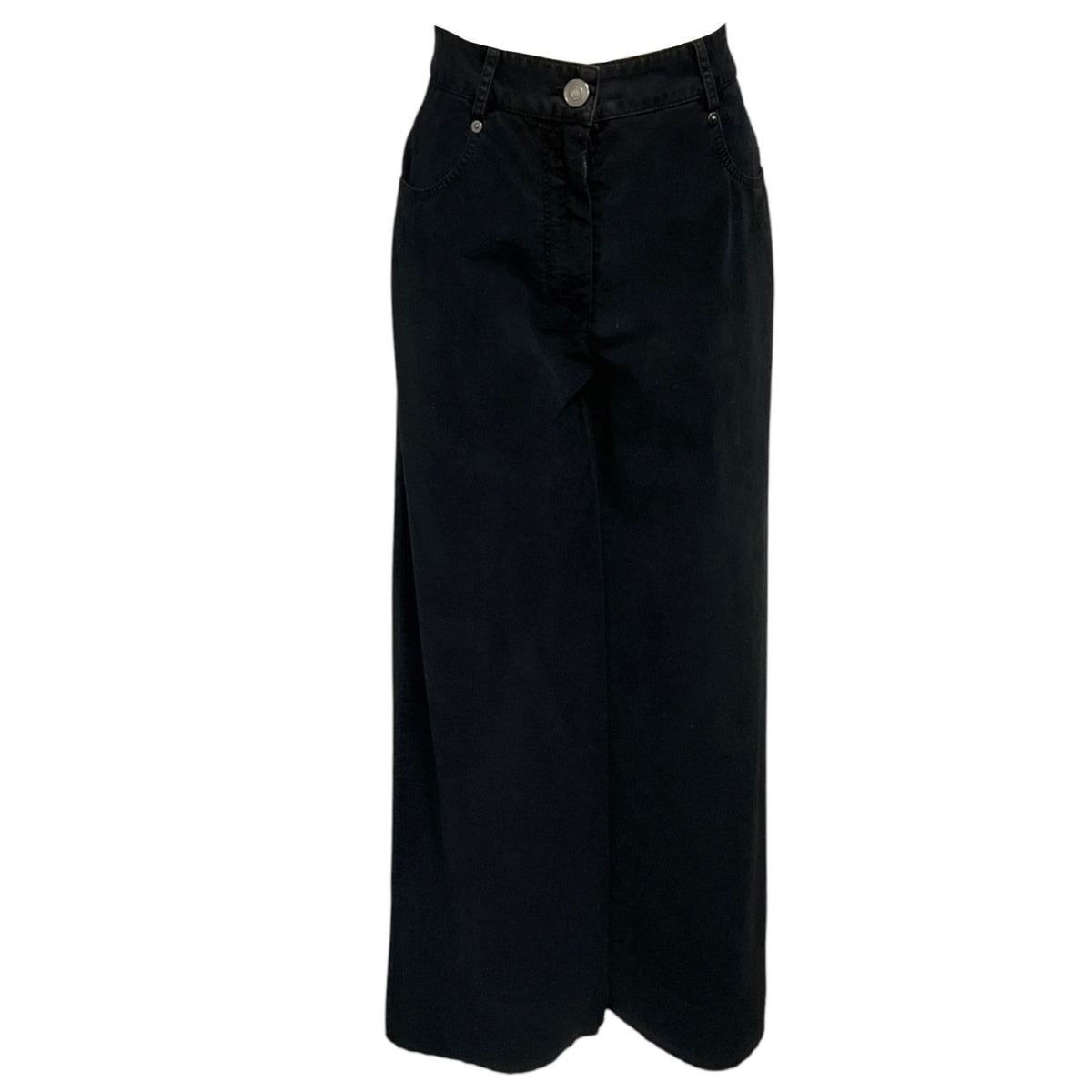 forte_forte Black Cotton Flocked Pant