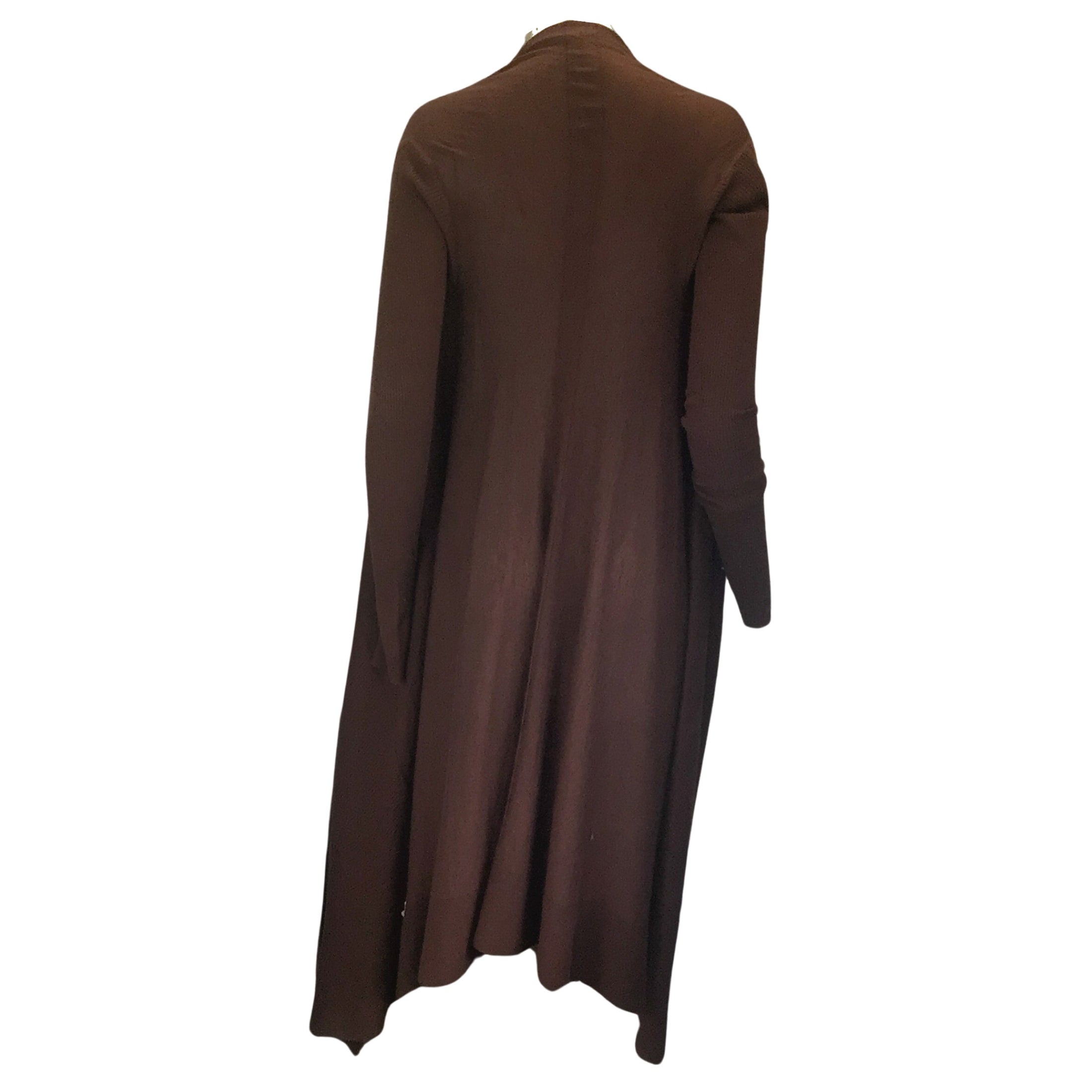 Rick Owens Brown Long Cashmere Cardigan Sweater