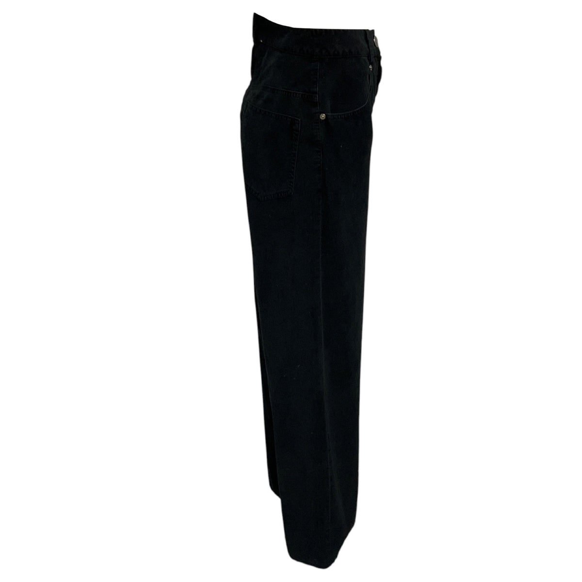 forte_forte Black Cotton Flocked Pant