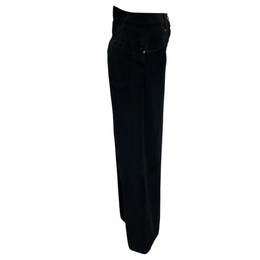 forte_forte Black Cotton Flocked Pant