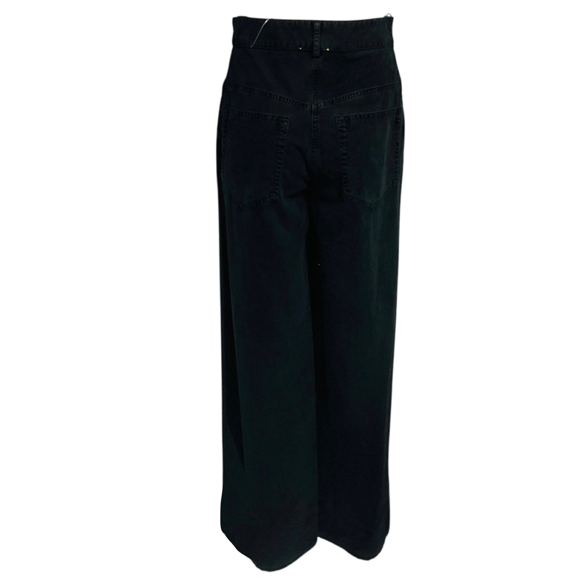 forte_forte Black Cotton Flocked Pant