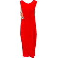 Load image into Gallery viewer, Marni Red Multi Sleeveless Dress with Attached Draped Topper
