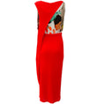 Load image into Gallery viewer, Marni Red Multi Sleeveless Dress with Attached Draped Topper
