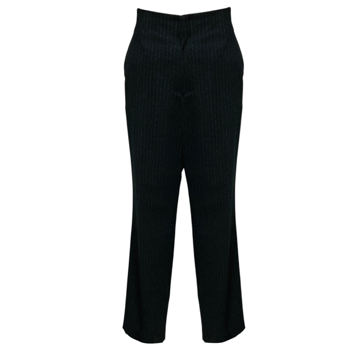 Christian Dior Charcoal Grey Pinstriped Wool Pants