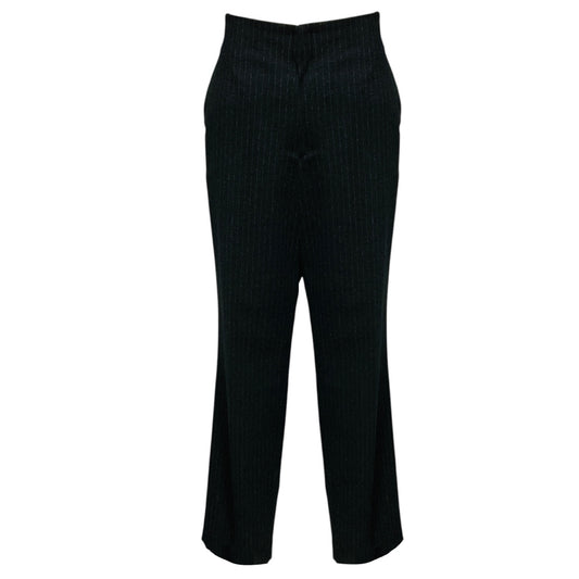 Christian Dior Charcoal Grey Pinstriped Wool Pants