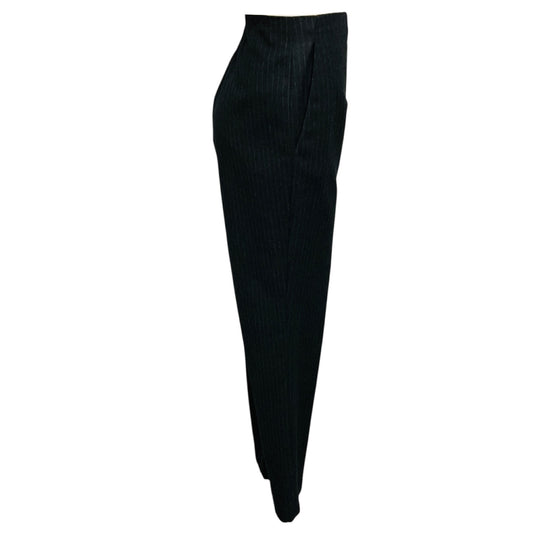 Christian Dior Charcoal Grey Pinstriped Wool Pants