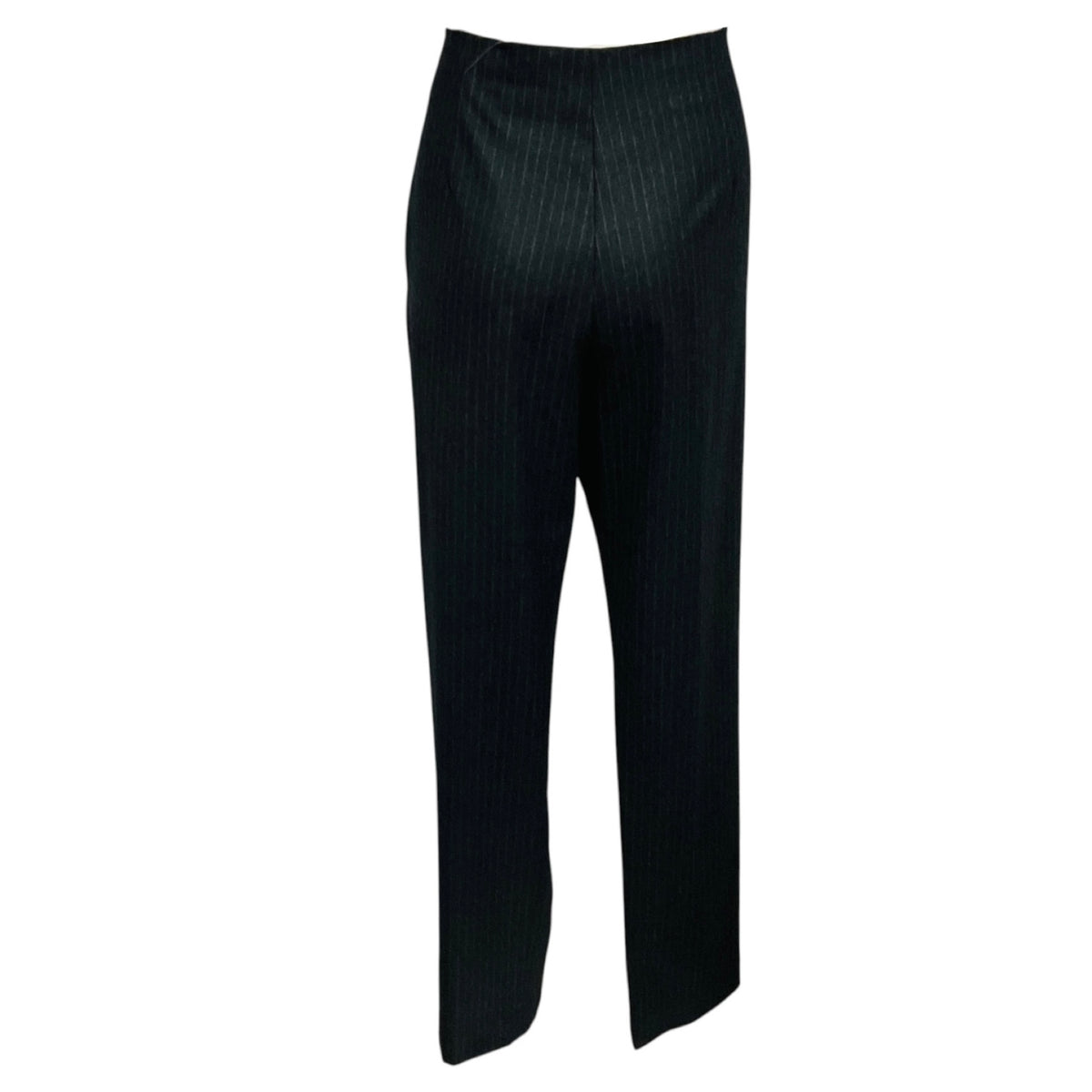 Christian Dior Charcoal Grey Pinstriped Wool Pants