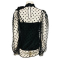 Load image into Gallery viewer, Costarellos Black Pussy Bow Point D'Esprit Blouse
