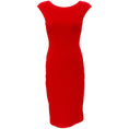 Load image into Gallery viewer, Akris Punto Red Cap Sleeve Dress with Stitching
