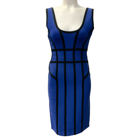 Herve Leger Cobalt / Black Bandage Dress
