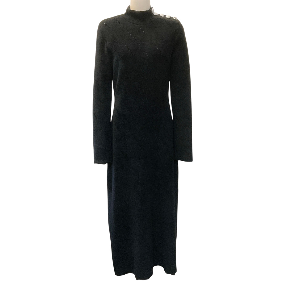Proenza Schouler Black Chenille Knit Jude Midi Dress
