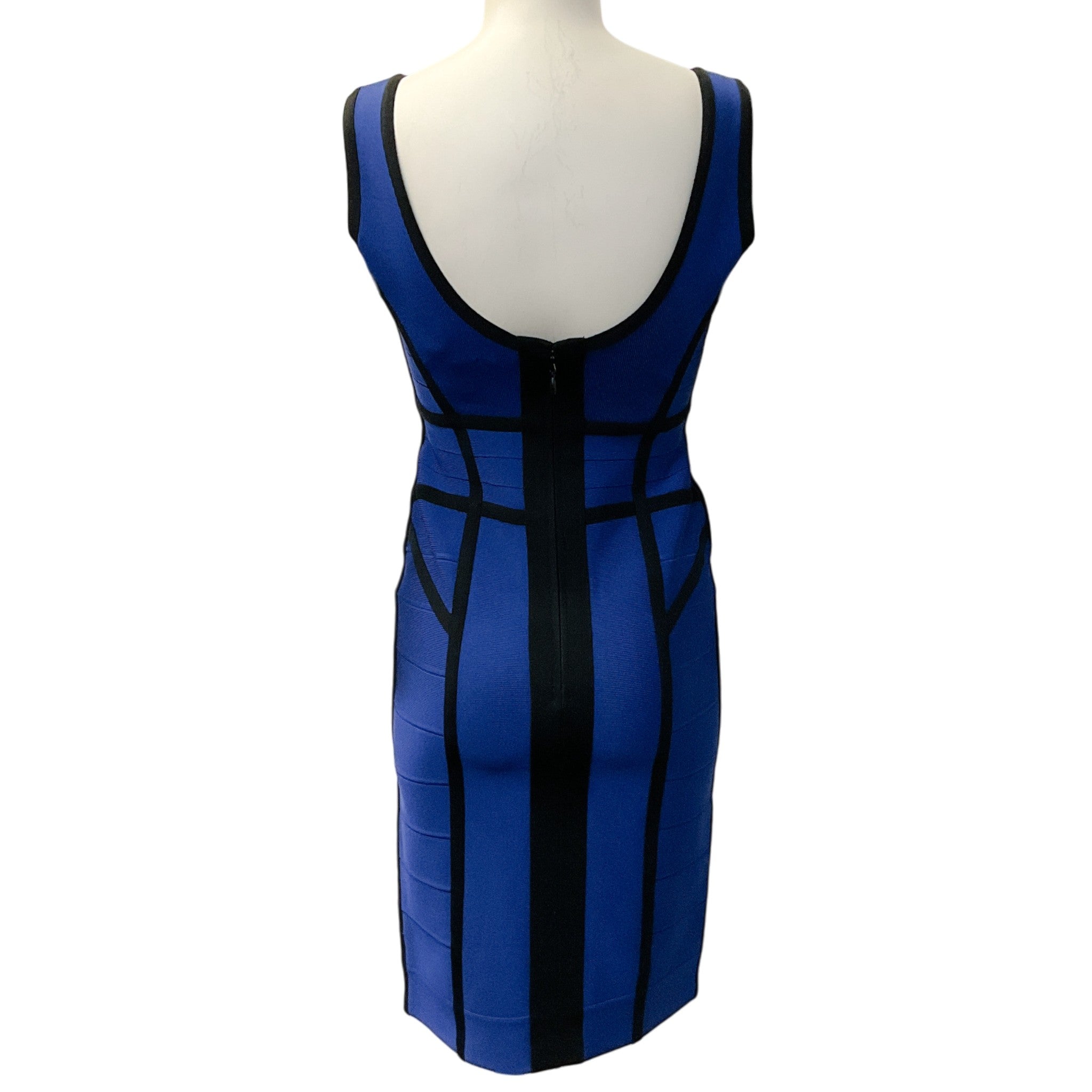 Herve Leger Cobalt / Black Bandage Dress
