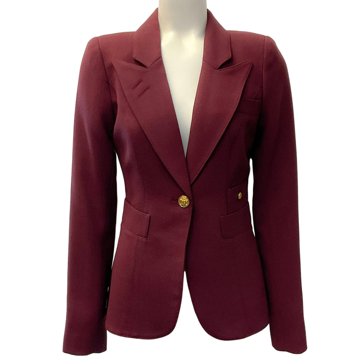 Smythe Plum Wool Classic Duchess Jacket

