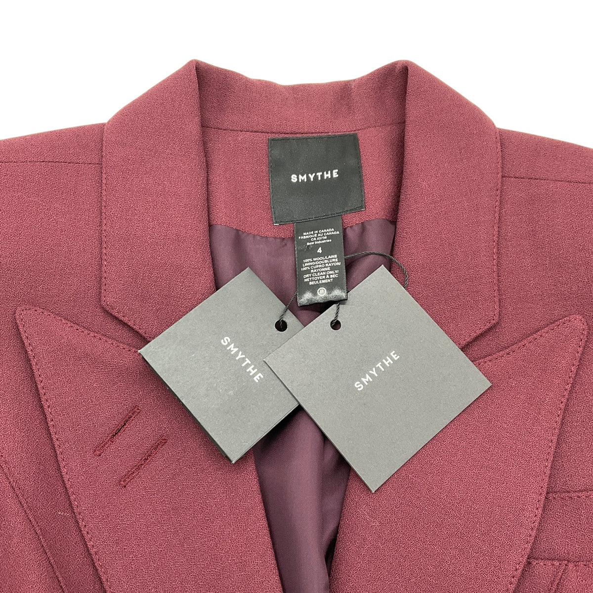 Smythe Plum Wool Classic Duchess Jacket