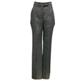 Load image into Gallery viewer, Ferragamo Grey Houndstooth Patterned Wool Trousers / Pants
