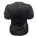 Load image into Gallery viewer, Giorgio Armani Black Leather Puckered Short Sleeved Jacket
